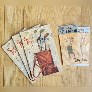 NWT - Bridge Player Set - Vintage Golf Theme